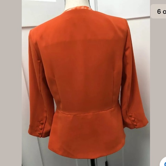 CAbi Jane Peplum Polyester Blazer Grenadine Size 4 - Picture 4 of 8